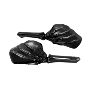 Kuryakyn Skeleton Hand Mirrors Black/Black