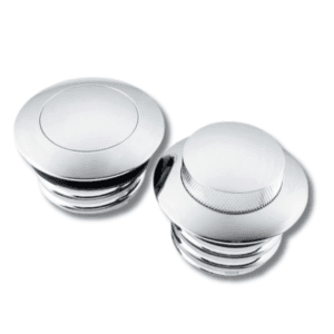 Bikers Choice 82 Up WDual Cap Chrome Pop Up Billet Gas Cap Set