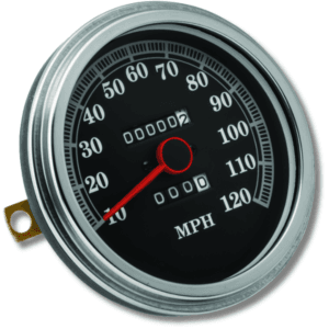 Bikers Choice 91-95 Softail Black Face Speedo With Dome Lens 224060 Front Drive Cast Dash Only