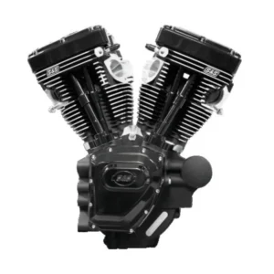 S&S Cycle 06-17 Dyna T124 Black Edition Long Block Engine - Wrinkle Black
