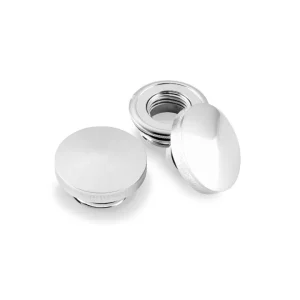 Bikers Choice 82-Up Chrome Pointed Gas Cap Set With Paint Savers