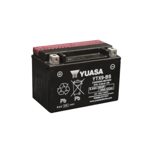 Yuasa YTX9-BS Maintenance Free AGM 12-Volt Battery w/Bottle