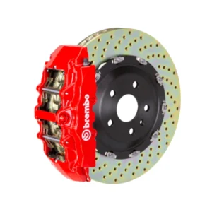 Brembo 11-23 Charger w/V8 Exc AWD/SRT8 Fr GT BBK 6Pis Cast 380x34 2pc Rotor Drilled-Red