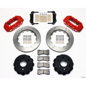 Wilwood AERO4 RearTruck Kit 14.25in Red 1999-2010 GM 1500-SUV 1 Piston OE Caliper